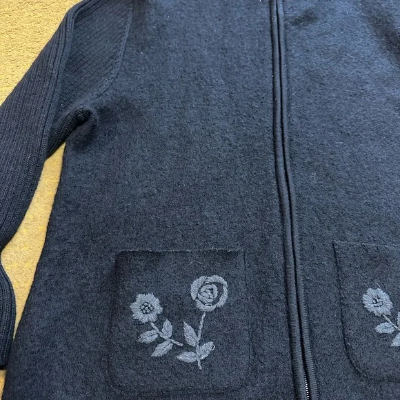 Rino Rossi Knits 100% Boiled Wool Zip-Up Cardigan Jacket – Size XL - Picture 2 of 7